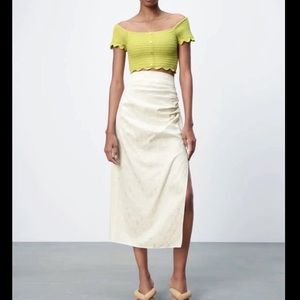 ZARA JACQUARD PENCIL SKIRT